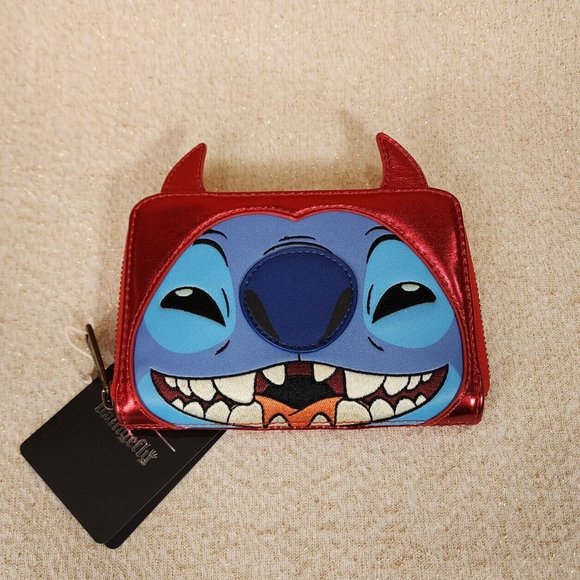 Loungefly Disney Lilo and Stitch Devil Costume Halloween Zip Around Wallet NEW - Picture 6 of 13